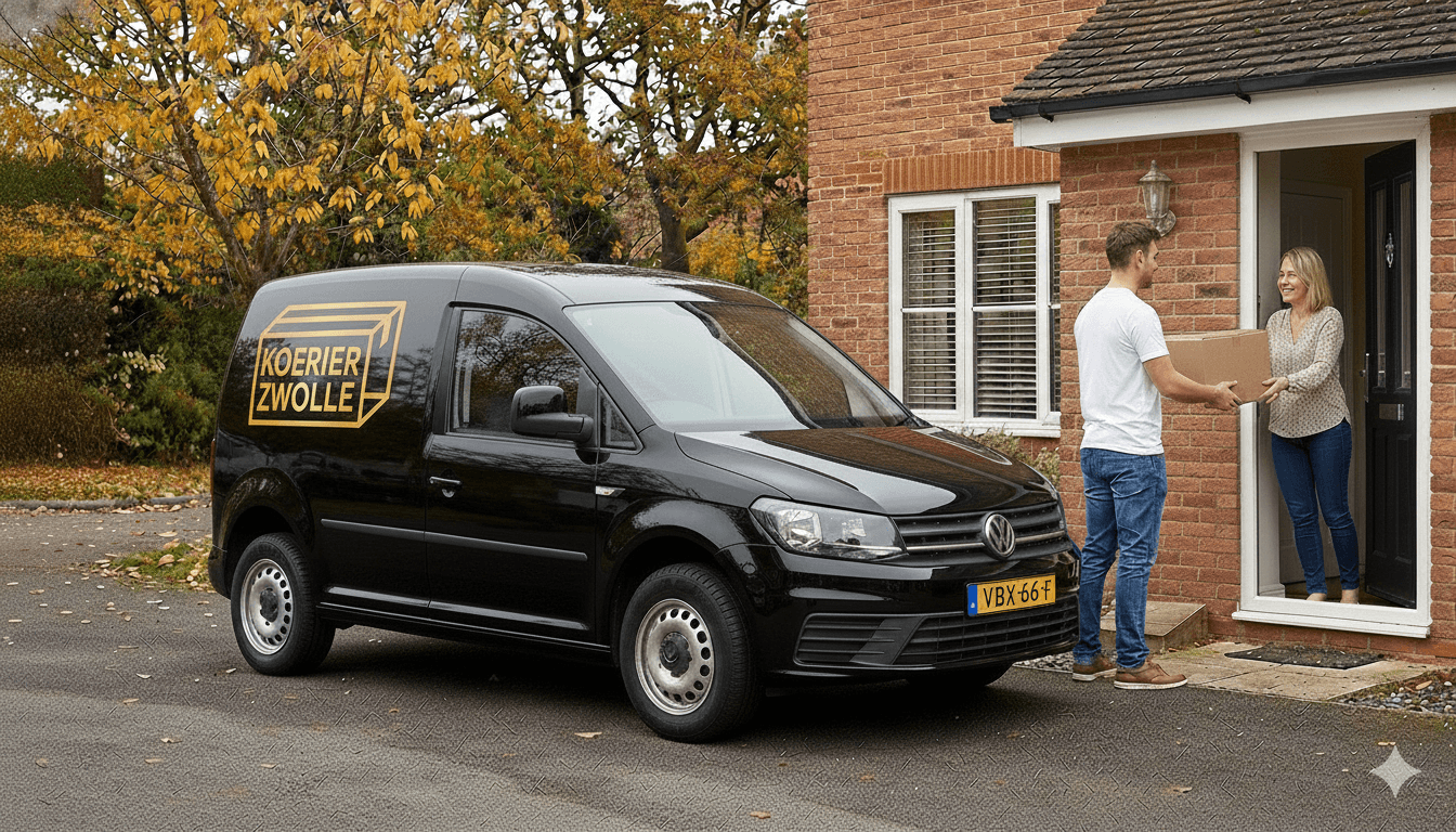 Koerier Zwolle bezorgt pakket aan tevreden klant